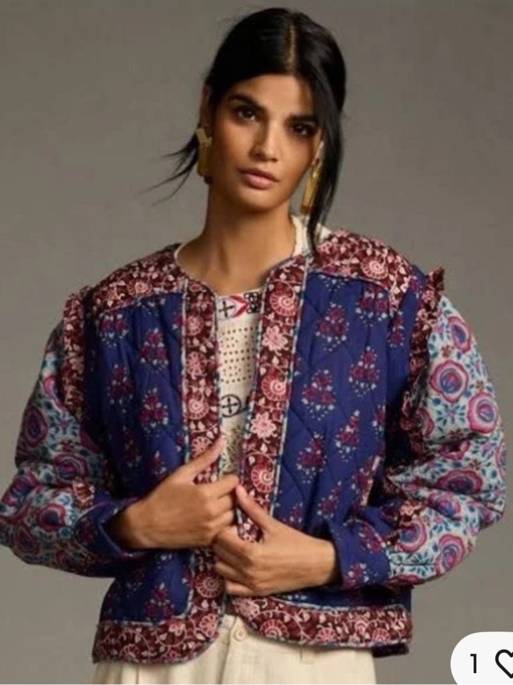 Llani anthropology quilted jacket